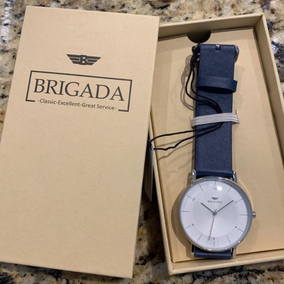 BRIGADA Men's blue Minimalist Simple Business Casual Quartz Waterproof Watch - Picture 7 of 8